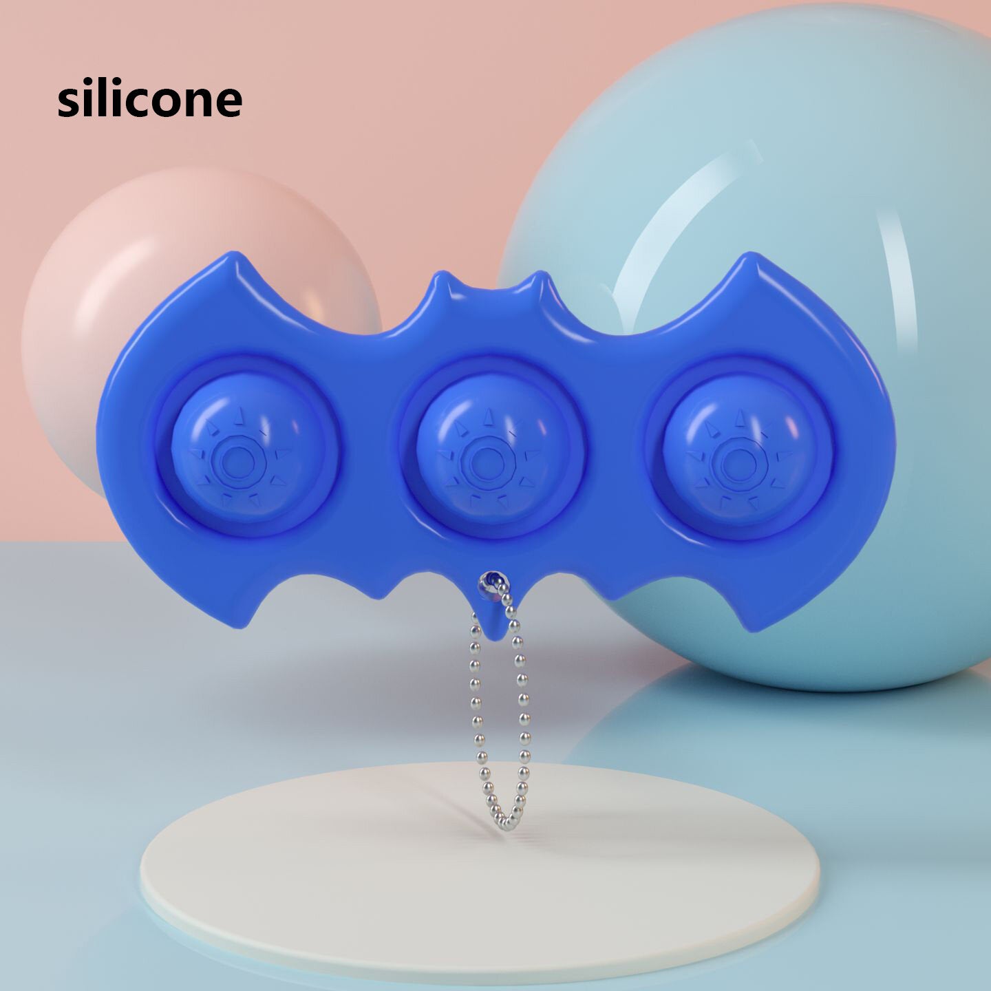 mini bat zintuiglijke fidget ontspanning stress anti-angst autisme hand edc gadget voor kinderen tiener volwassen push pop bubble sleutelhanger