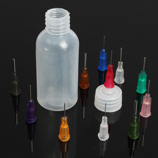 30ml naald dispenser fles voor rosin solder flux paste + 11 naalden