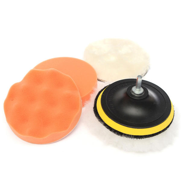 6 stuks 5 inch 125mm polijsten polijstpad kit polijsten met booradapter m10 voor dremel