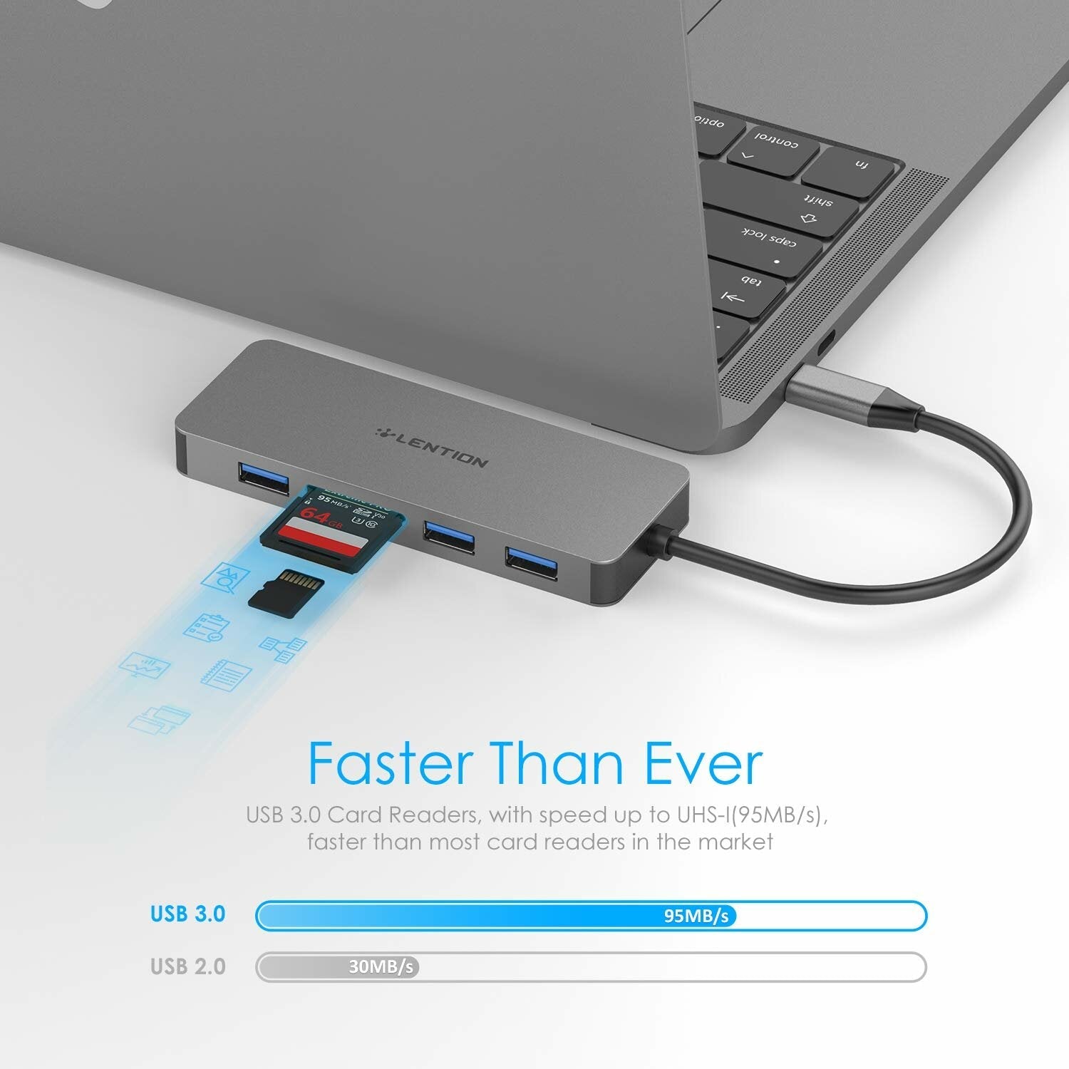 VBESTLIFE 5,25 inch multifunctionele alles-in-een interne kaartlezer Dashboard PC voorpaneel met 3x USB 3.1 ondersteuning M2, MSO, SD, MS, XD, 64G CF-kaart