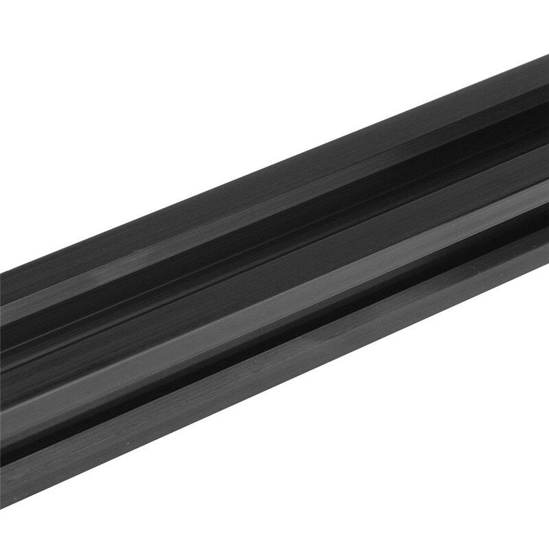 black 2020 v-sleuf aluminium profiel extrusieframe 100-1000 mm voor cnc lasergraveermachine