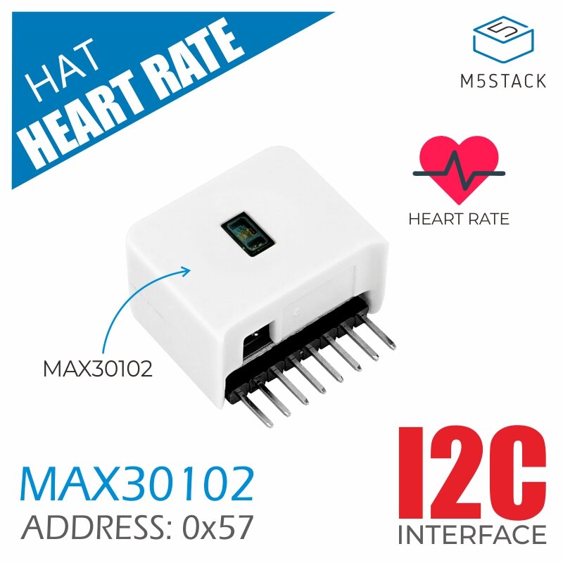 m5stack m5stickc hart bloed zuurstof hartslagsensor max30102 programmeerbare slimme medische module