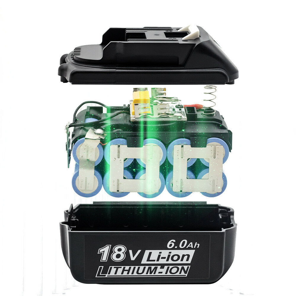18 v 3.0 / 4.0 / 5.0ah / 6.0ah batterij power tool batterij voor makita bl1860 bl1850 bl1840 bl1830 bl1825 bl1835 bl1845 194204-5 194205-3 lxt-400 draadloze batterij