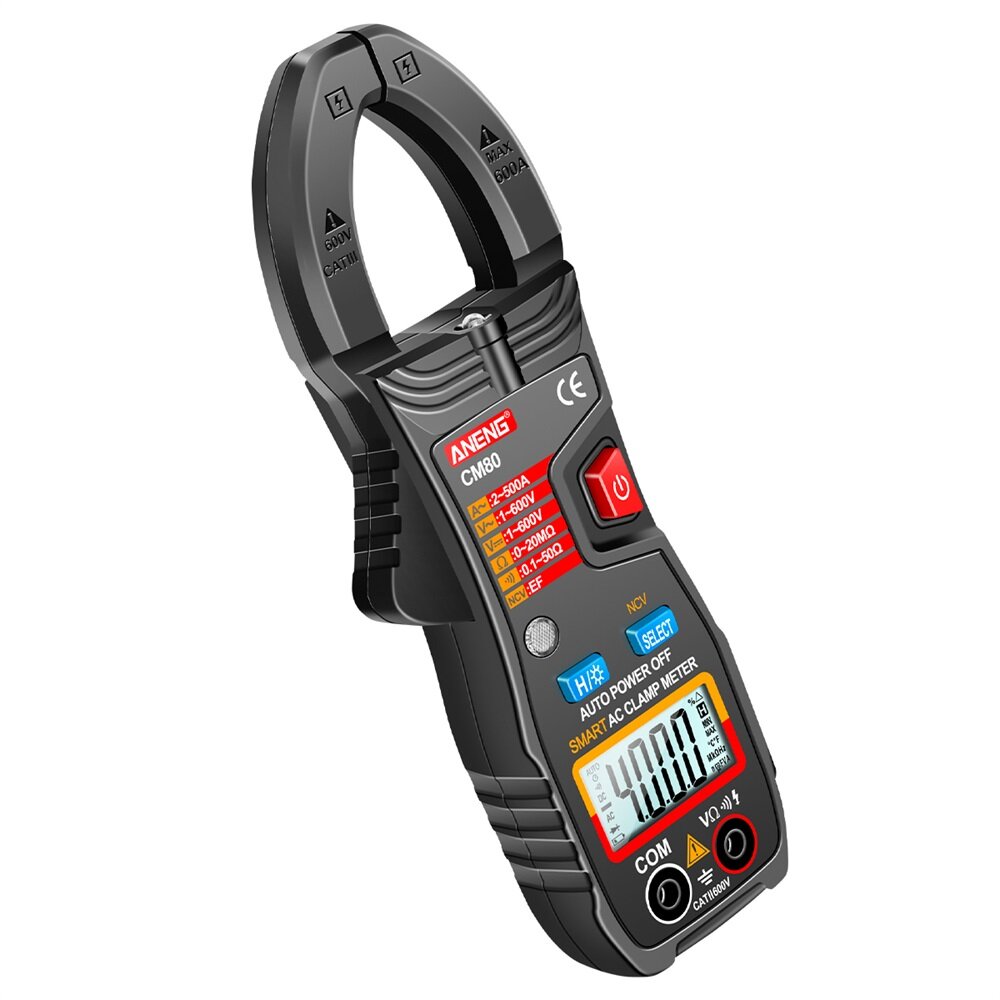 aneng cm80 4000 telt smart digitale stroomtang dc stroom spanning weerstand tester auto bereik ncv multimeter