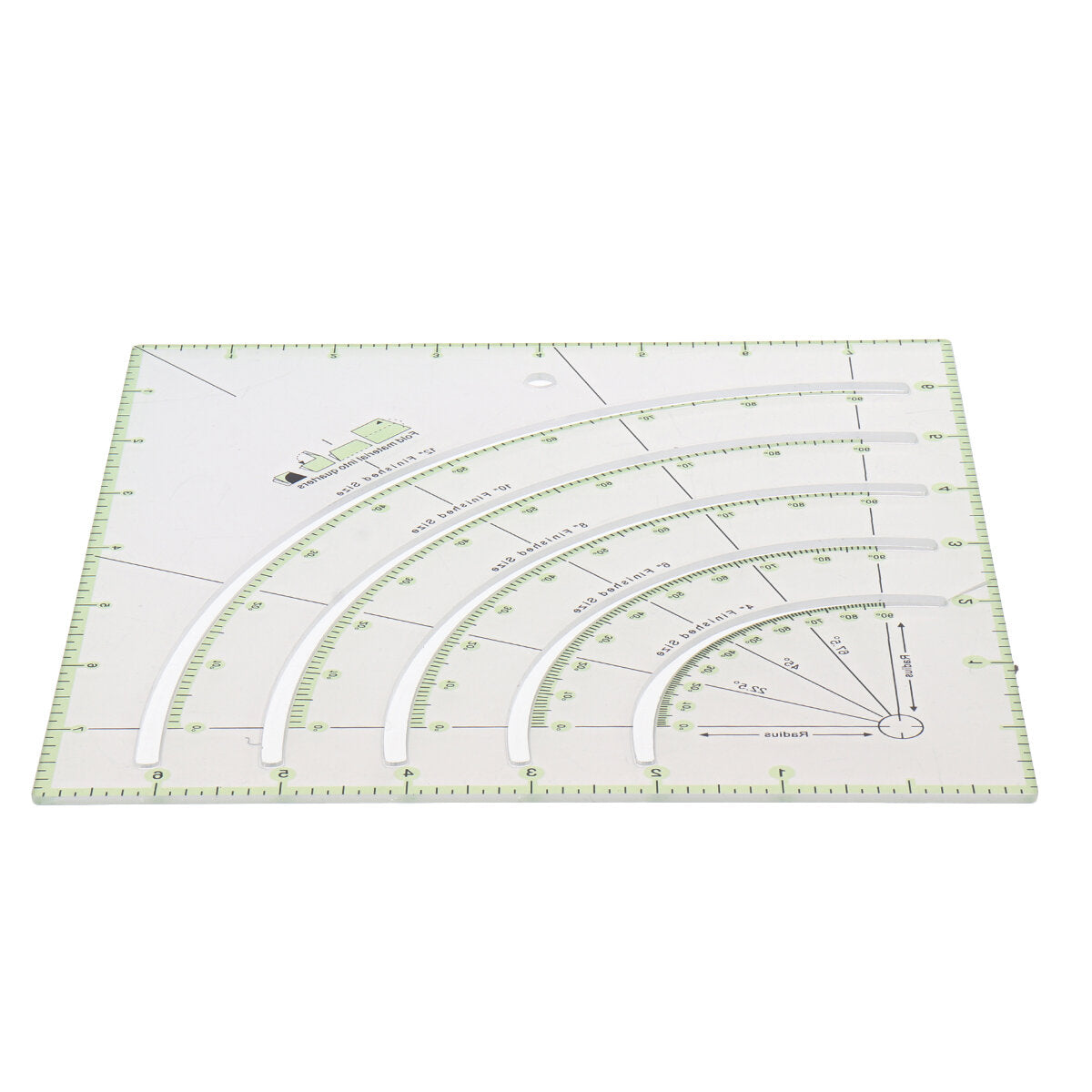 multifunctionele acrylbogen en waaiers quiltpapier stof cirkelsnijder liniaal