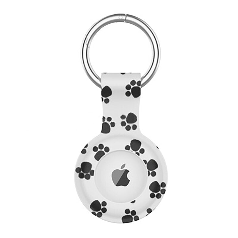 voor apple airtags beschermhoes mouw schokbestendig anti-kras anti-val beschermhoes shell met sleutelhanger