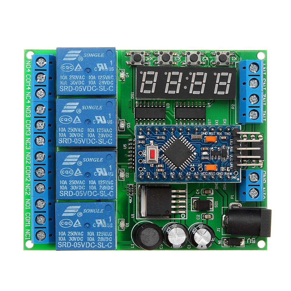 4-kanaals voor pro mini-uitbreidingskaart dhz multifunctioneel vertragingsrelais plc power timing-apparaat: