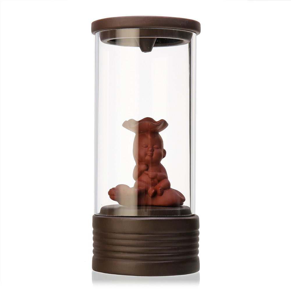 retro keramische draak terugstromen wierookbrander glas cirkel decoratie