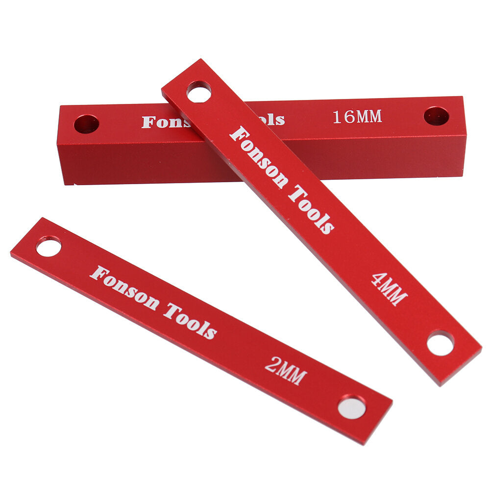 fonson 9 stuks metrische inch houtbewerking setup blokken hoogtemeter precisie aluminium setup bars voor router en tafelzaag accessoires