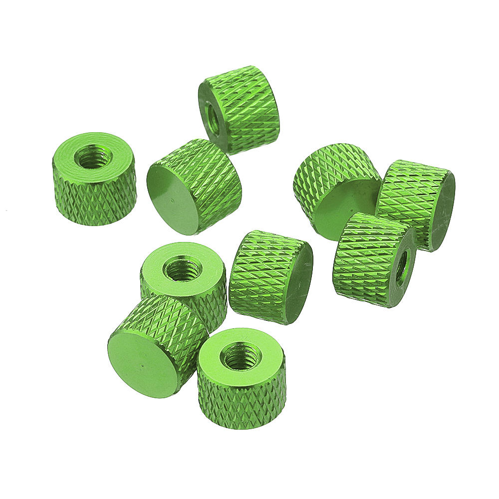 m4an5 10 stuks m4 blindgaten schroefdraad aluminiumlegering kartelmoer handschroefmoer meerkleurig