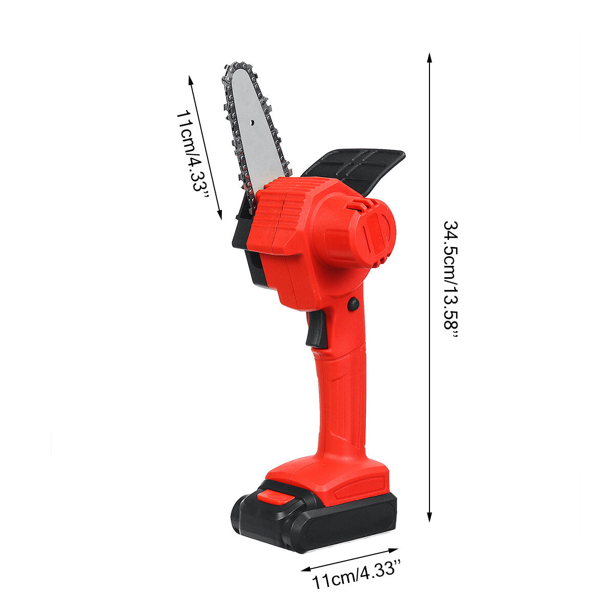 1600 w 21 v 4 inch oplaadbare elektrische kettingzaag handheld houtbewerkingssnijder met 1/2 stuks batterij