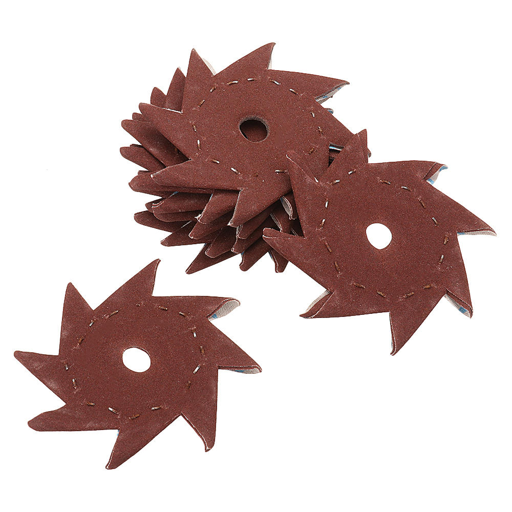 50 stuks 80/120/180/240/320 grit achthoekig schuurpapier dubbellaags schuren buffing tool