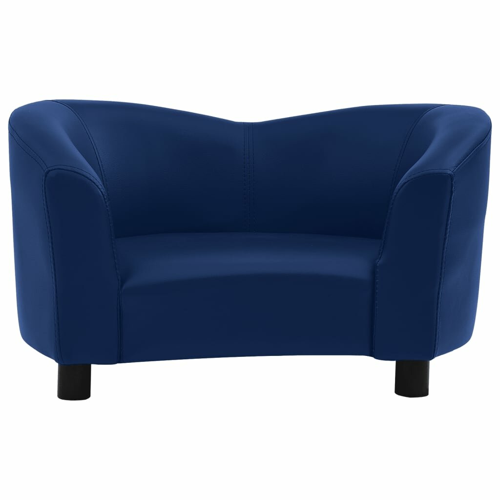 hondenbank 67x41x39 cm kunstleer blauw