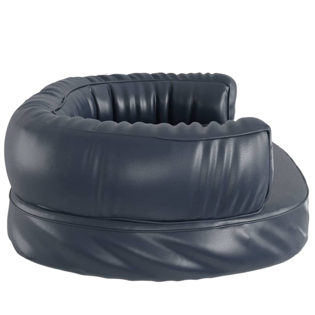 hondenmand ergonomisch schuim 75x53 cm kunstleer donkerblauw