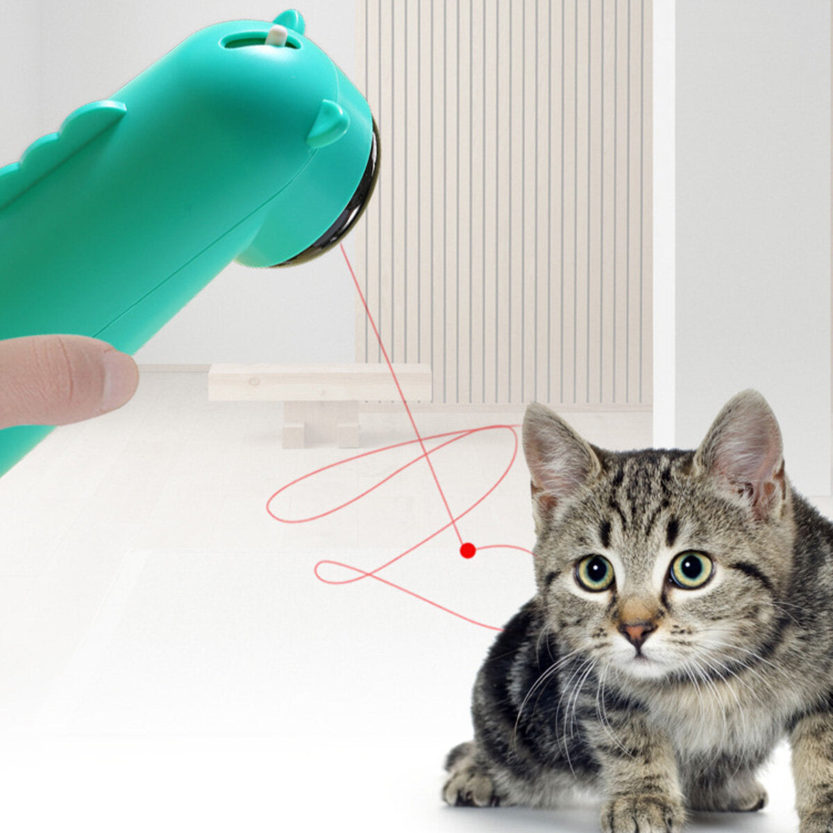 usb automatische kat speelgoed teaser interactieve smart plagen huisdier 5 hoeken 2-gears led laser grappige handheld modus elektronische huisdier