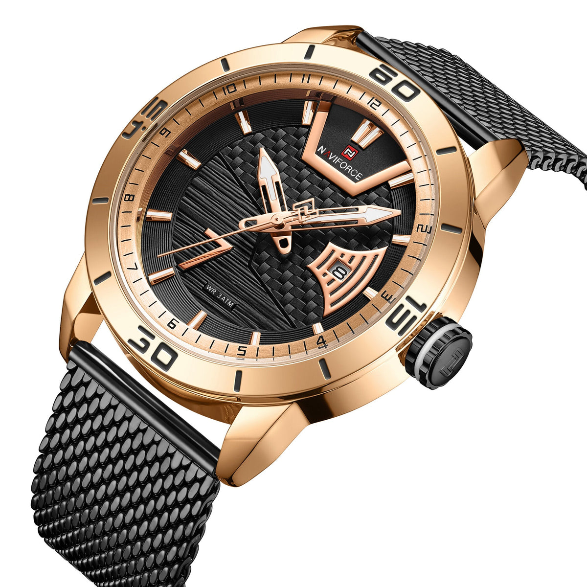 naviforce 9155a fashion business lichtgevende wijzer met kalenderwijze ...
