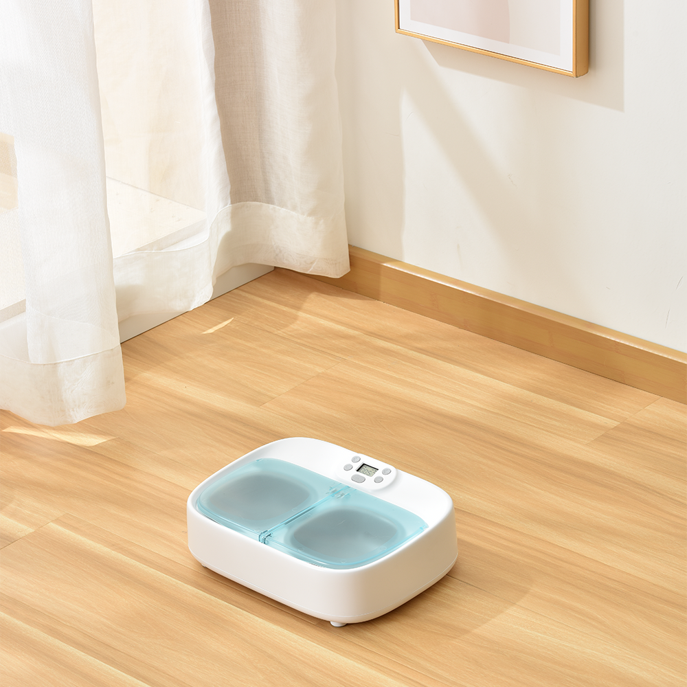 petoneer pf003 twee-maaltijd huisdier feeder smart puppy intelligente hond benodigdheden scheidbare kat dubbele kommen timing schotel voeden