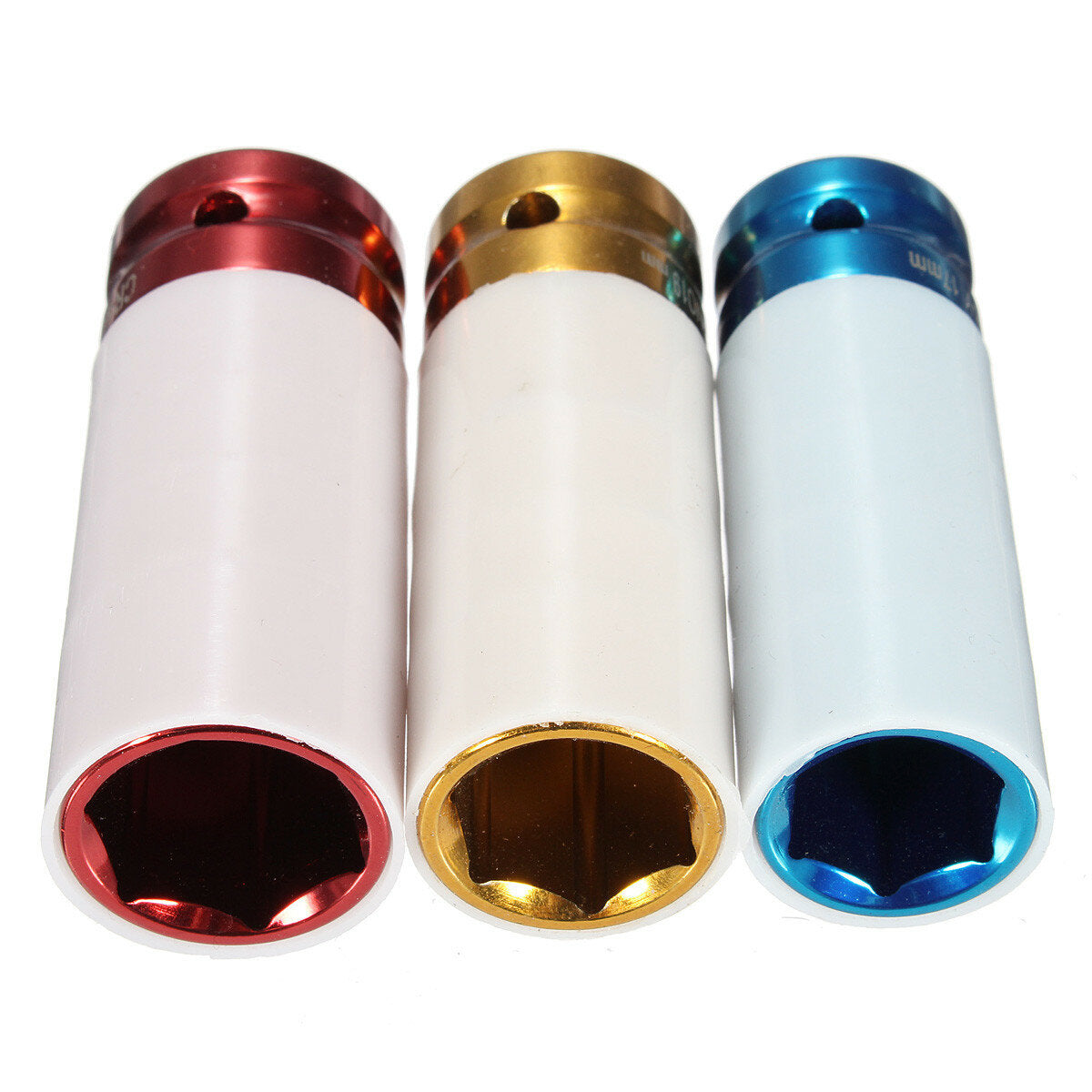 3 stuks cr-mo 1/2 17mm 19mm 21mm lichtmetalen wiel impact moer socket set muur diepe slagcontact
