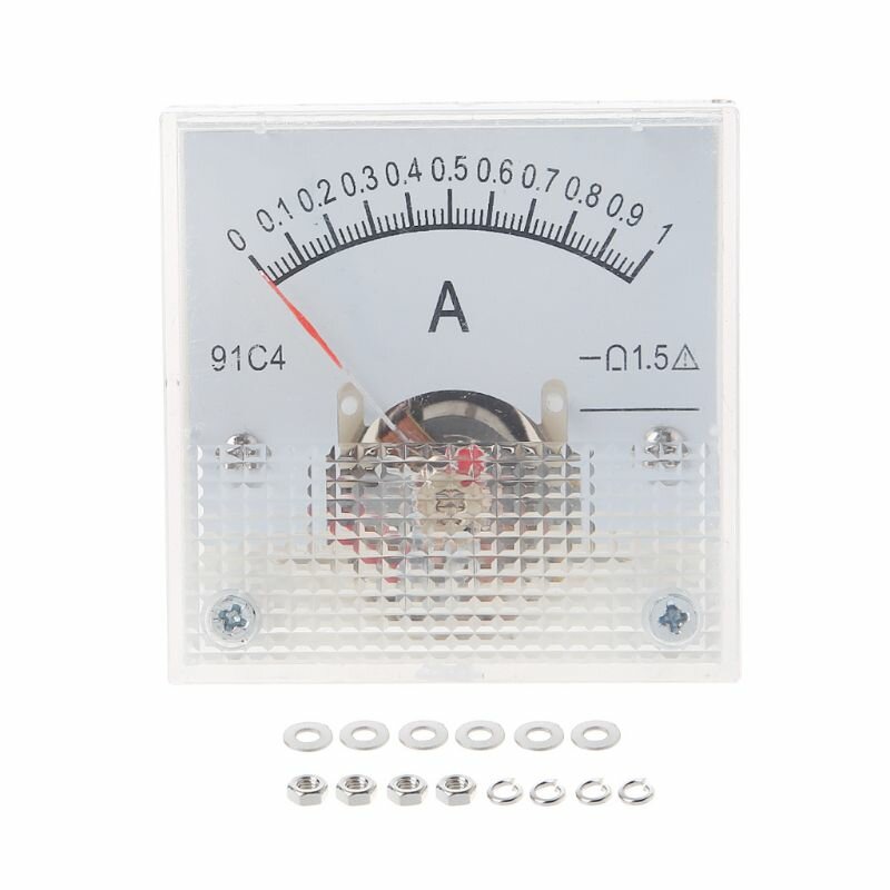 91c4 klasse 2.5 nauwkeurigheid dc 50ma 100ma 500ma 0-5a 10a ampère analoge paneelmeter ampèremeter