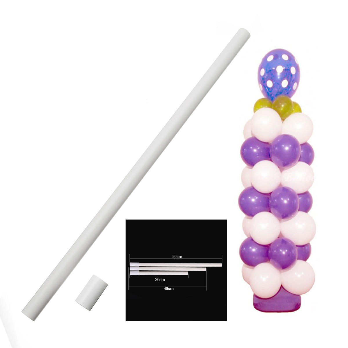 plastic paalstokken voor boogkolomballonnen basisstandaard bruiloftsfeestdecoraties