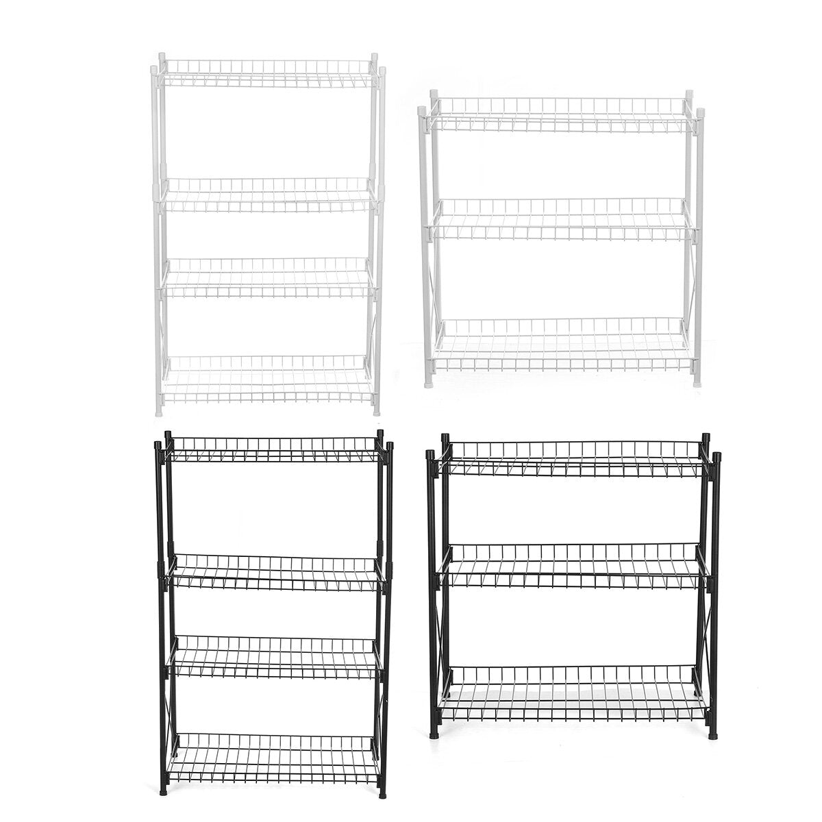 3/4 keuken opbergrek vloer meerlagige opbergrek huishoudelijk stalen frame mand opbergrek plank