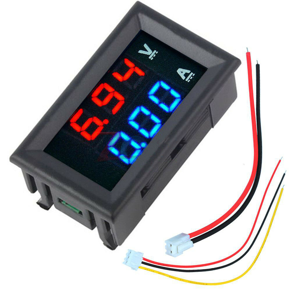 geekcreit mini digitale voltmeter amperemeter dc 100v 10a voltmeter stroommeter tester blauw + rood dual led display