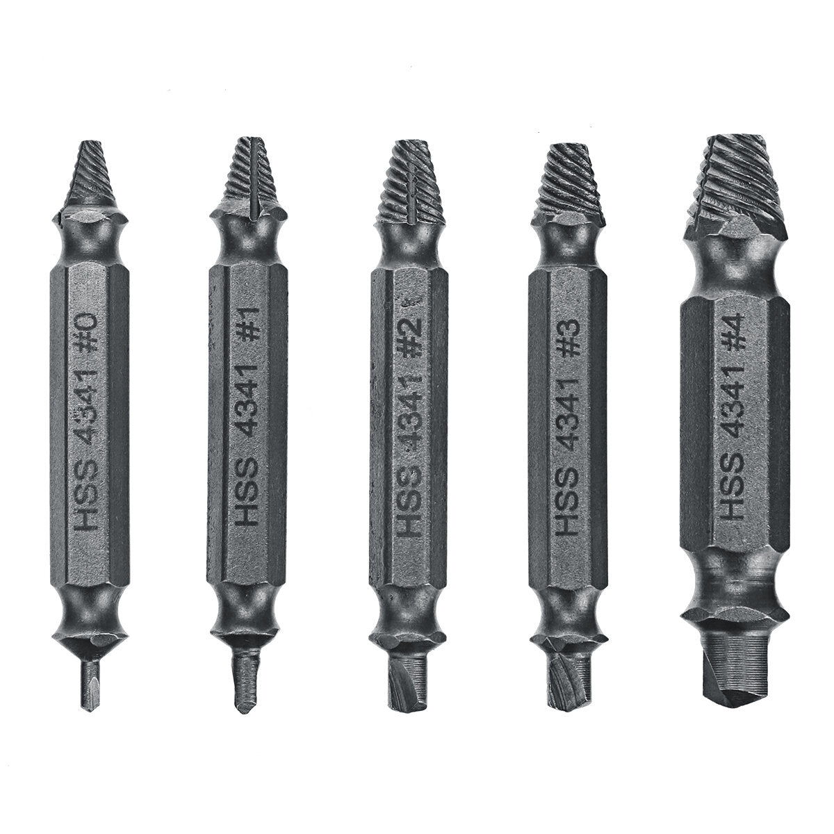 10 stuks remover beschadigde schroef extractor 2in1 boor gebroken hoofd tool