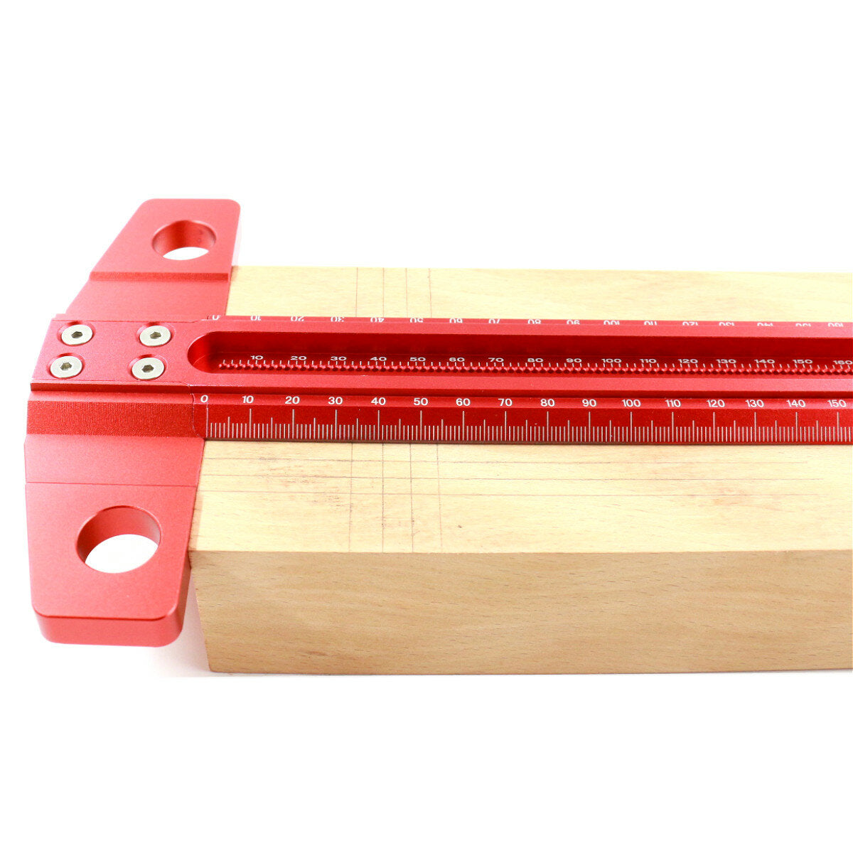 300/400/500 / 600mm houtbewerkingslijn kraspen t-type liniaal 1 mm gat gekruiste liniaal aluminiumlegering markeringsmeter