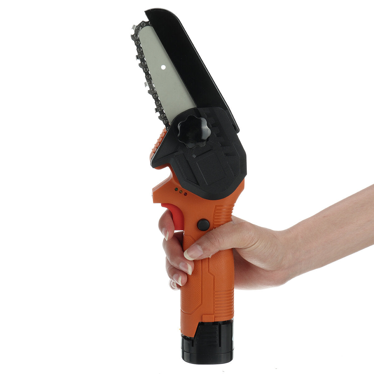 4 inch mini oplaadbare kettingzaag 18v eenhandige elektrische kettingzaag houtsnoeischaar met batterij