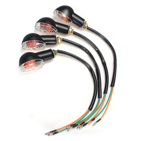4 stuks mini cat eye turn light black voor honda suzuki ducati kawasaki