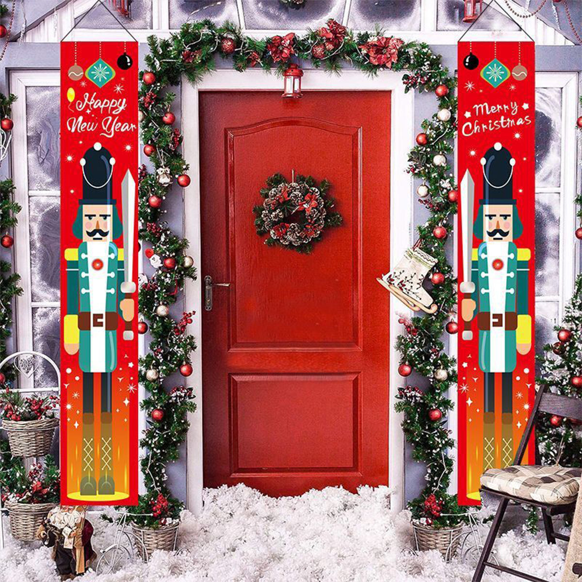 CDL 48 inch 4 ft hoog groot/gigantische kerst houten notenkraker
