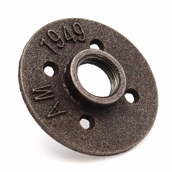 3/4 inch zwart smeedbaar ijzer vloer flens fitting pijp npt antieke muur flens seat