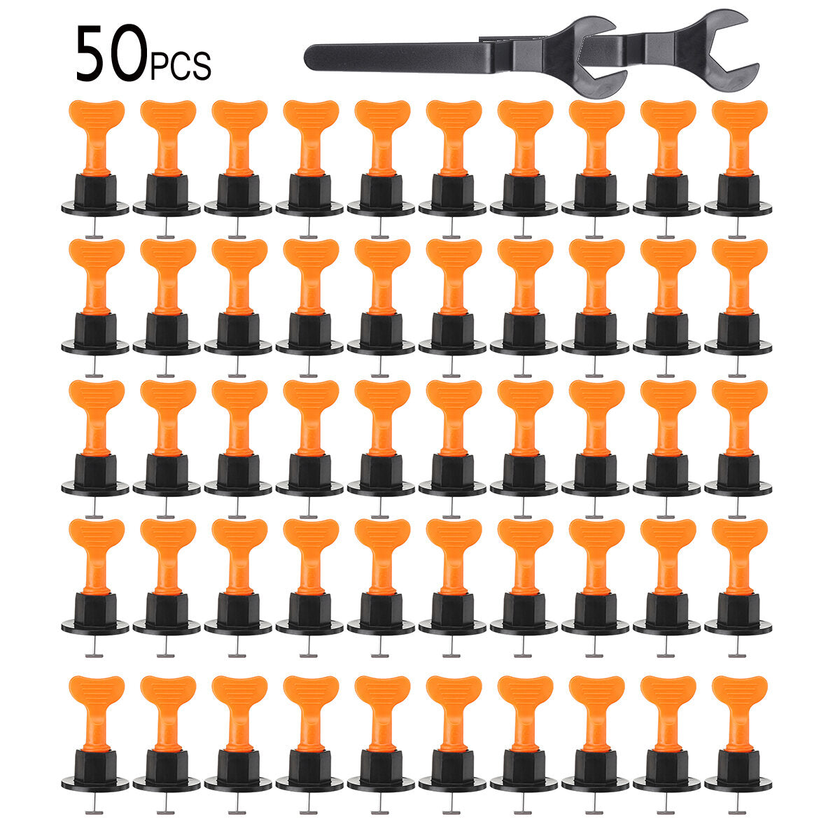 40/50/100 stuks tegel leveling systeem vloer kit uitlijning clip herbruikbare spacers locator w/wrench