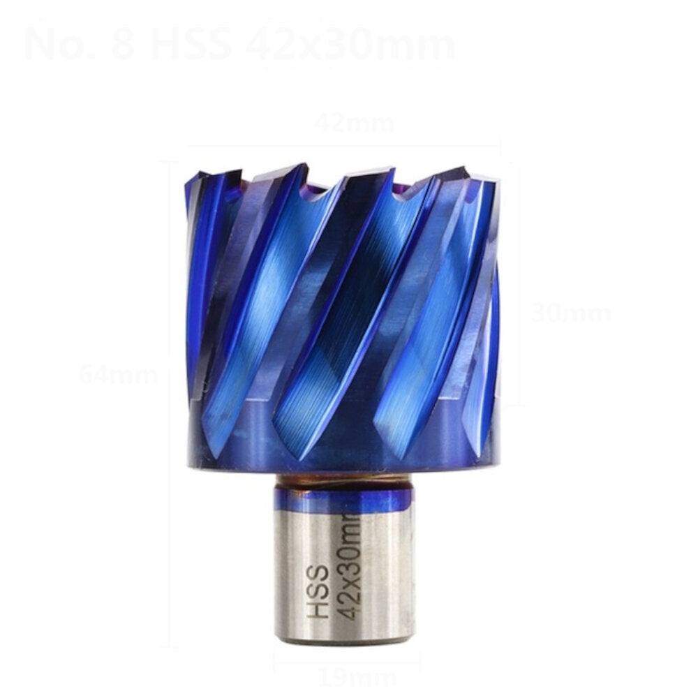 12-42mm snijdiameter hss gatopener kernboor weldon shank nano blauw gecoate ringvormige snijder holle boor metaalboor