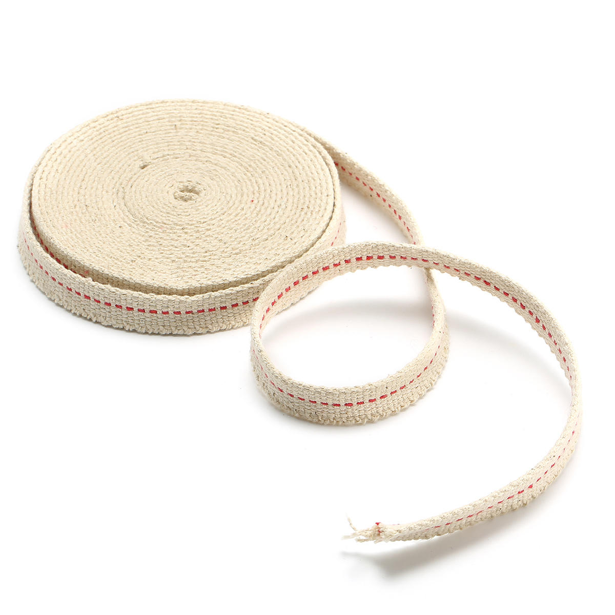 1/2 inch platte katoenen lont 15 voet olielampen en lantaarns katoenen lont 4.5 m lengte