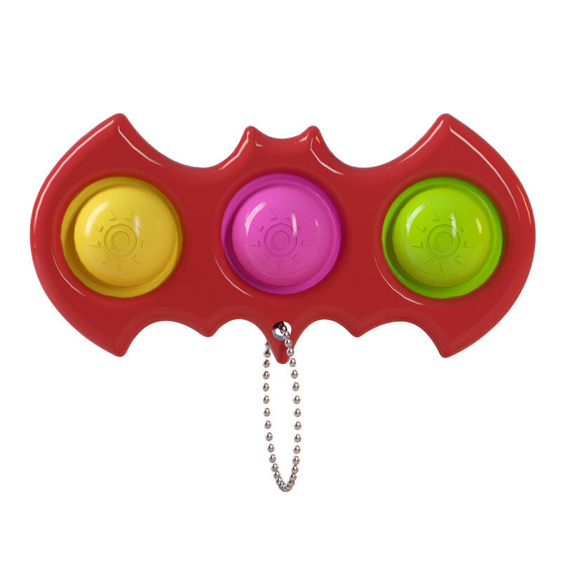 mini bat zintuiglijke fidget ontspanning stress anti-angst autisme hand edc gadget voor kinderen tiener volwassen push pop bubble sleutelhanger