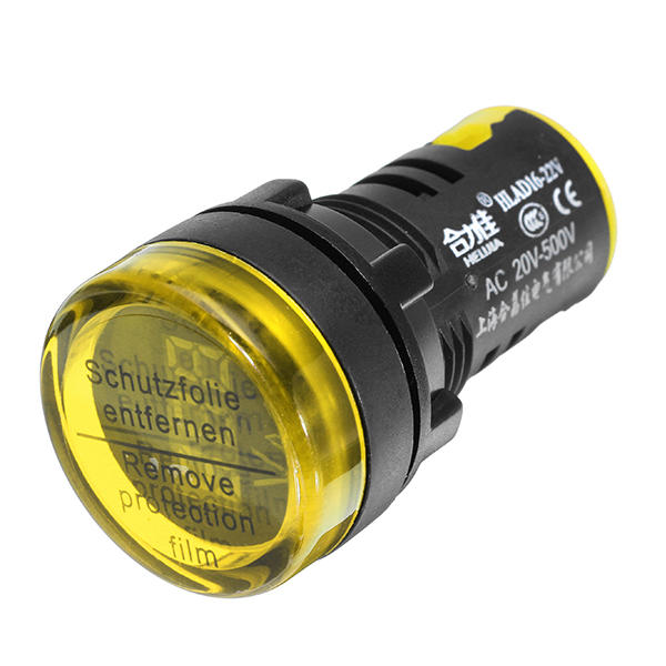 22 mm ac 50-500v gele digitale ac voltmeter spanningsmeter meter digitale display-indicator