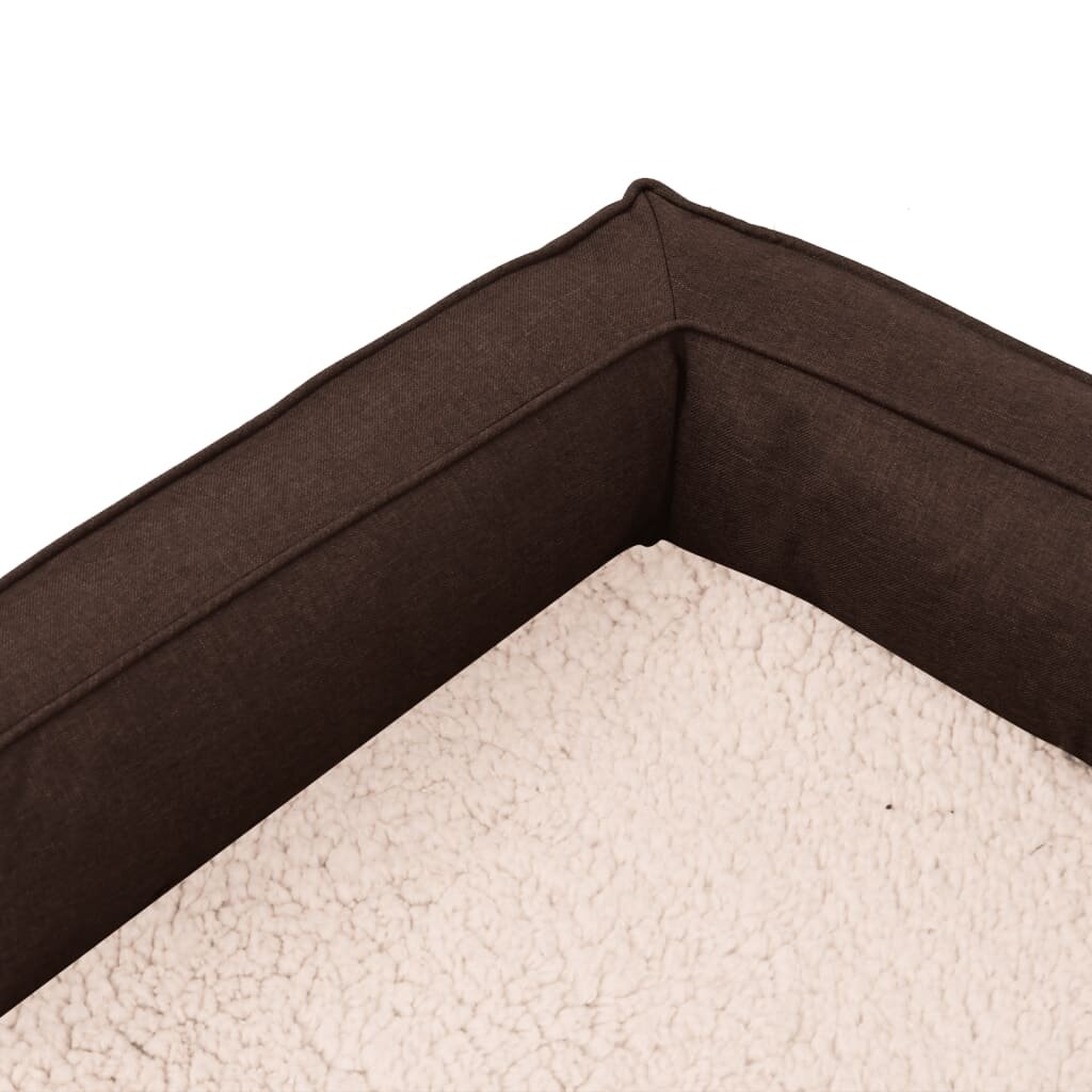 hondenmand ergonomisch linnen look 75x53 cm fleece bruin