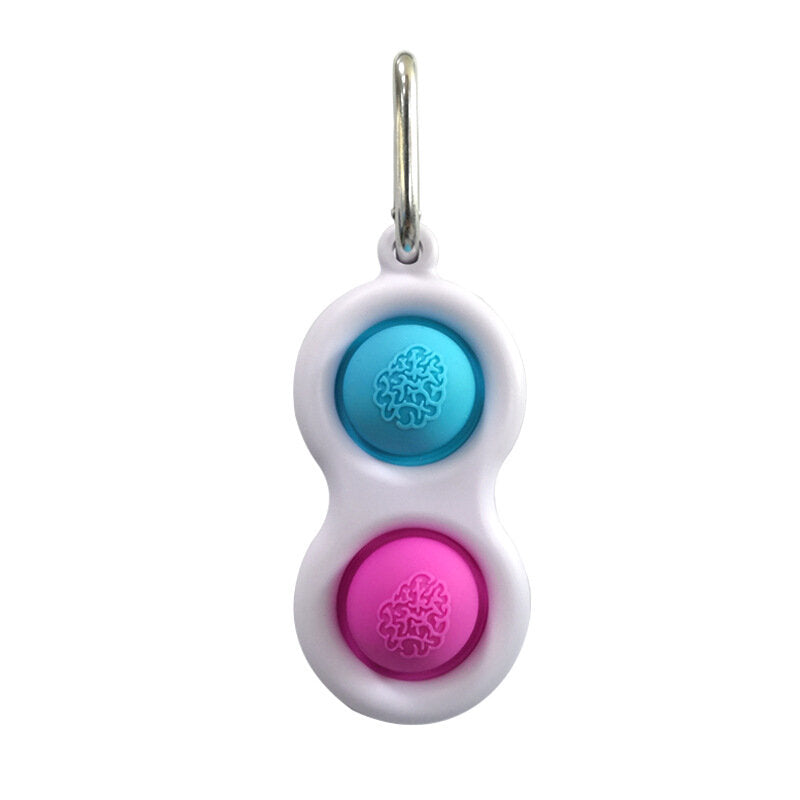mini simple dimple sensorisch mini sensorisch fidget ontspanning stress relief anti-angst autisme hand edc gadget voor kinderen tiener volwassen push pop bubble sleutelhanger