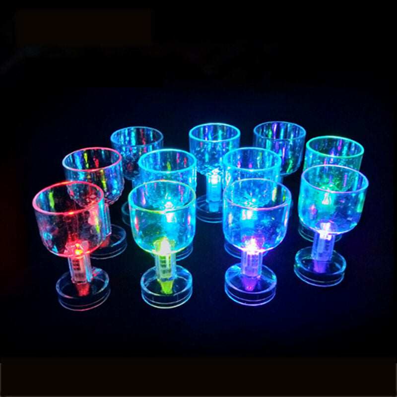1 stuks led light-up cups 50 ml knipperende glow glazen mokken voor home party bruiloft decor