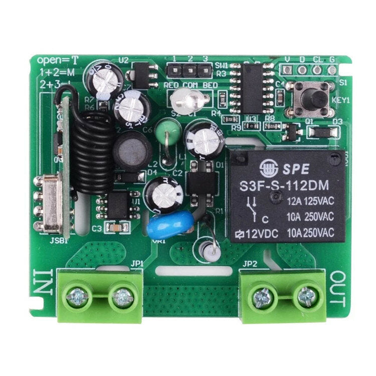 smart home ac110v 220v single1 channel afstandsbediening ontvanger draadloze rf radiofrequentie hal slaapkamer lichtschakelaar 433mhz