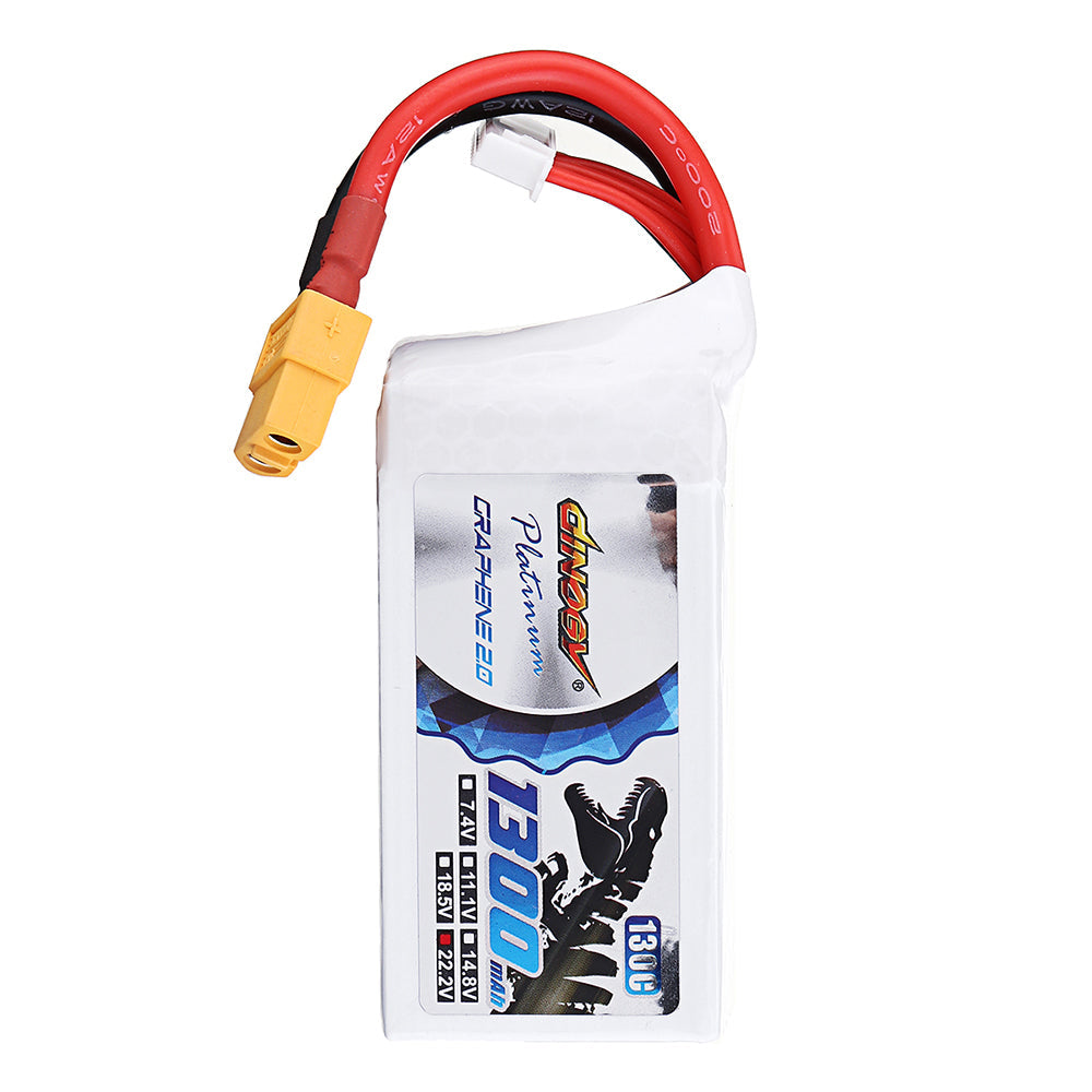 dinogy ultra graphene 2.0 22.2v 1300mah 130c 6s lipo-batterij xt60-stekker voor rc racing drone