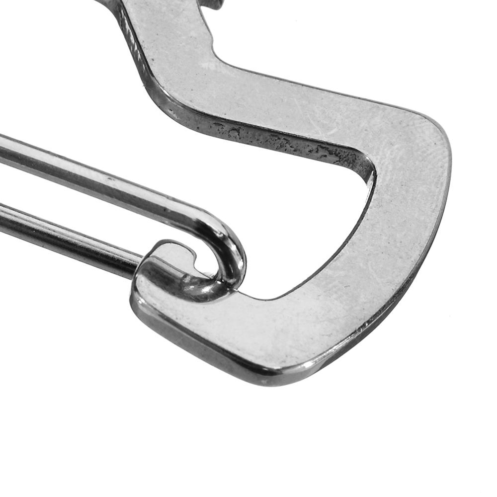 mini gehoornde haai d-vorm flesopener slot snel hangend roestvrij staal multifunctioneel edc-gereedschap