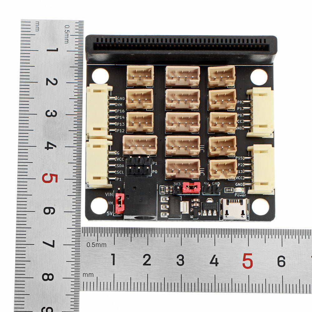 emakefun dc5v micro: bit v3.0 ph2.0 sensoruitbreidingskaart micro-usb-voeding