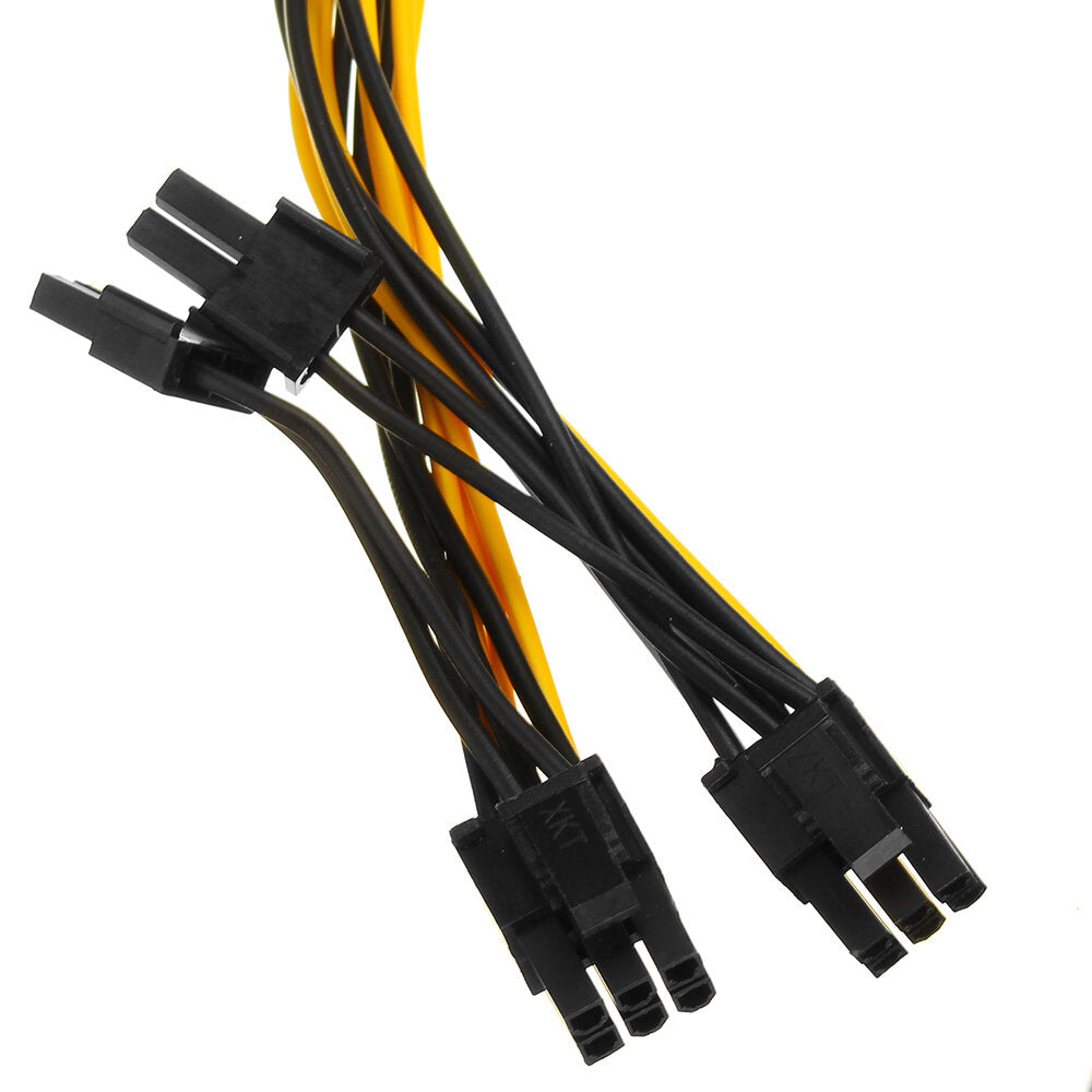 5 stuks pci-e 6-pins naar 2x 6+2-pins voedingssplitterkabel pcie pci express