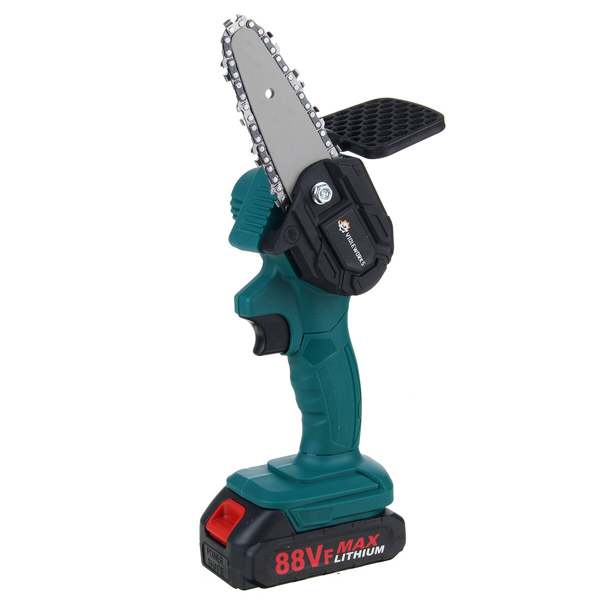 88 v draadloze elektrische zaag 4 inch eenhandige kettingzagen houtbewerking snijgereedschap w / 1 of 2 stuks batterij boom snoeischaar us plug