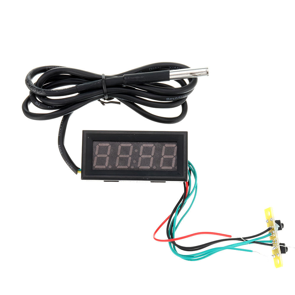 0.56 inch 200 v 3-in-1 tijd + temperatuur + spanning fahrenheit display dc7-30v voltmeter elektronische horloge klok digitale buis