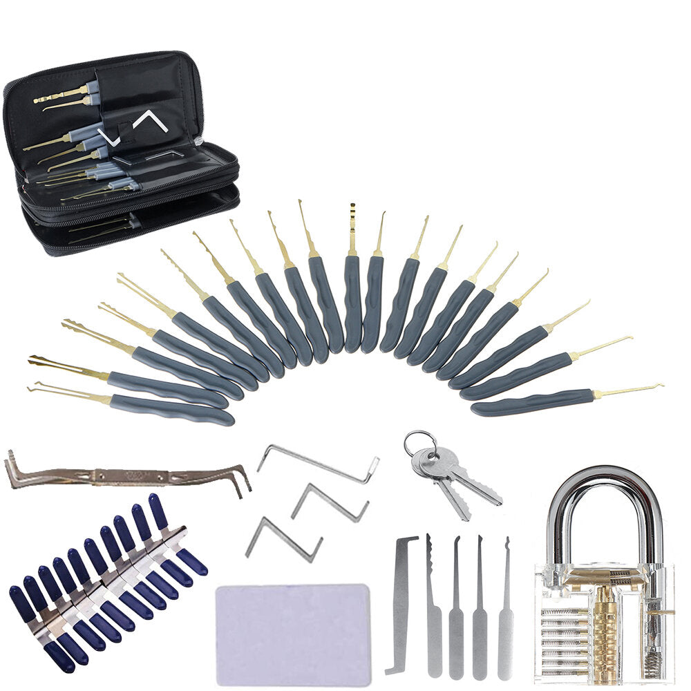 44 stuks slotreparatiesets ontgrendeloefening lock pick key extractor padlock kit
