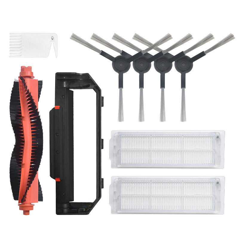 9 stuks vervangingen voor xiaomi mijia stytj02ym mop pro stofzuiger onderdelen accessoires hoofdborstel * 1 zijborstels * 4 hepa-filters * 2 hoofdborstelhoes * 1 reinigingsgereedschap * 1 [niet-origineel]