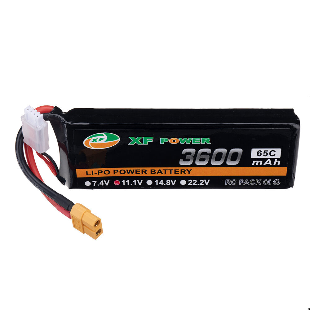 xf power 11.1v 3600mah 65c 3s lipo-batterij xt60-stekker voor rc drone